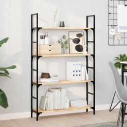 Berkfield Home Floating Shelf 80x20x2 cm Untreated Solid Wood Acacia in Brown - Size: 80 x 20 x 2 cm - thumbnail 1