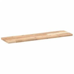 Berkfield Home Floating Shelf 80x20x2 cm Untreated Solid Wood Acacia in Brown - Size: 80 x 20 x 2 cm - thumbnail 6