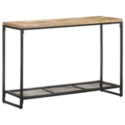 Berkfield Home Beautiful Console Table 110x35x75 cm Solid Mango Wood in Brown - Size: 110 x 35 x 75 cm - thumbnail 2