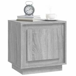 Berkfield Home Modern Bedside Cabinet Grey Sonoma 44x35x45 cm Engineered Wood - Size: 44 x 35 x 45 cm - thumbnail 4