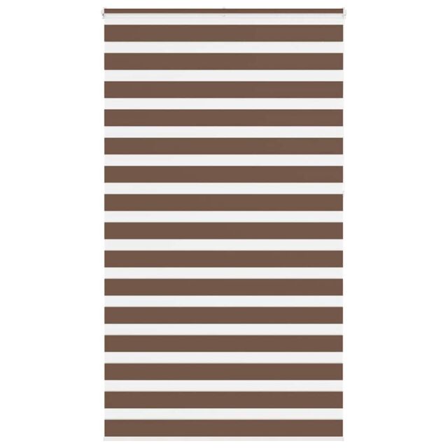 Berkfield Home Zebra Blind Brown 120x230 cm Fabric Width 115.9 cm Polyester - image 1