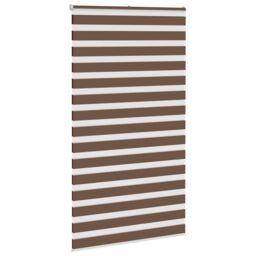Berkfield Home Zebra Blind Brown 120x230 cm Fabric Width 115.9 cm Polyester - thumbnail 3