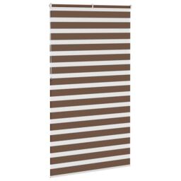 Berkfield Home Zebra Blind Brown 120x230 cm Fabric Width 115.9 cm Polyester - thumbnail 4