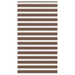 Berkfield Home Zebra Blind Brown 120x230 cm Fabric Width 115.9 cm Polyester