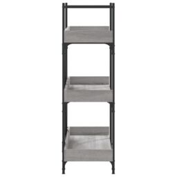 Berkfield Home Bookcase 3-Tier Grey Sonoma 100x33x108.5 cm Engineered Wood - thumbnail 5