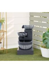 H&O Direct Outdoor Water Fountain Rockery Decoration Solar Powered in Natural - thumbnail 2