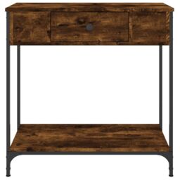 Berkfield Home Console Table Smoked Oak 75x34.5x75 cm Engineered Wood in Brown - thumbnail 6