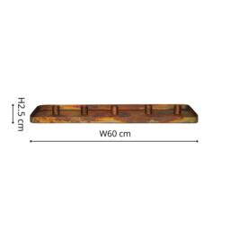 Ivyline Copper Rectangle Centrepiece Metal with Magnetic Candle Holders H2.5Cm W60cm D20Cm - thumbnail 4