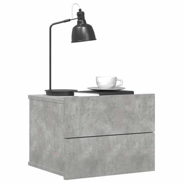 Berkfield Home Elegant Bedside Cabinet Concrete Grey 40x30x30 cm Engineered Wood - Size: 40 x 30 x 30 cm - image 1