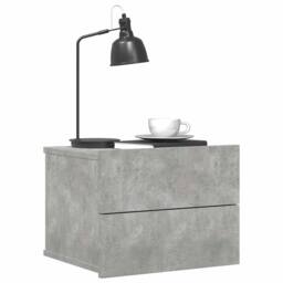 Berkfield Home Elegant Bedside Cabinet Concrete Grey 40x30x30 cm Engineered Wood - Size: 40 x 30 x 30 cm - thumbnail 1