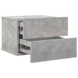 Berkfield Home Elegant Bedside Cabinet Concrete Grey 40x30x30 cm Engineered Wood - Size: 40 x 30 x 30 cm - thumbnail 7