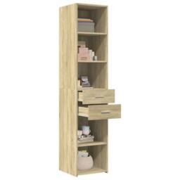 Berkfield Home Highboard Sonoma Oak 40x42.5x185 cm Engineered Wood in Tan