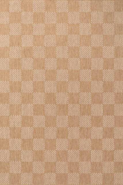 Ted Baker Flatweave Dorothy Indoor Outdoor Rug Checkerboard Design in Beige - Size: 120 cm x 170 cm - image 1
