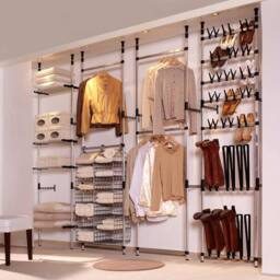 Berkfield Home Telescopic Shoe Rack with Rods Aluminium in Silver