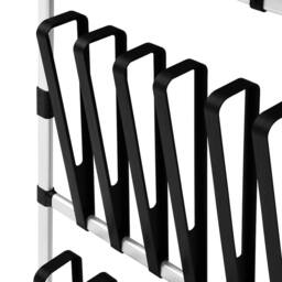 Berkfield Home Telescopic Shoe Rack with Rods Aluminium in Silver - thumbnail 7