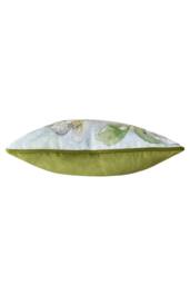Evans Lichfield Blossoms Pear Hand-Painted Watercolour Printed Cushion in Green - Size: 43 cm x 43 cm - thumbnail 3