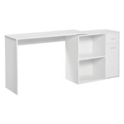 Wyld Haus Conono 173cm White Wood Grain Adjustable L Shaped Desk Drawer - thumbnail 9