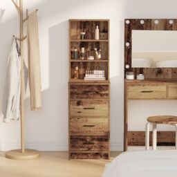 Berkfield Home Highboard Old Wood 40x41x135 cm Engineered Wood in Brown - Size: 40 x 41 x 135 cm - thumbnail 4