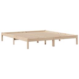 Berkfield Home Bookcase Bed without Mattress 180x200 cm Super King Solid Wood Pine in Natural - thumbnail 5
