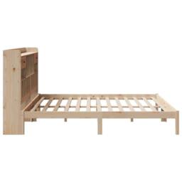 Berkfield Home Bookcase Bed without Mattress 180x200 cm Super King Solid Wood Pine in Natural - thumbnail 7