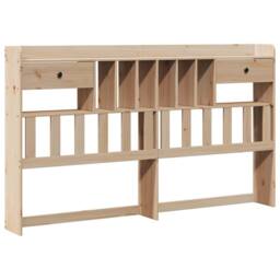 Berkfield Home Bookcase Bed without Mattress 180x200 cm Super King Solid Wood Pine in Natural - thumbnail 6