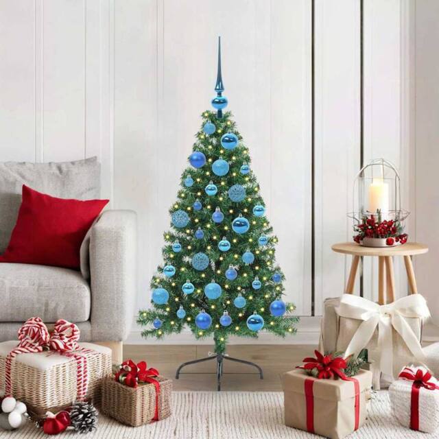 Berkfield Home Artificial Pre-lit Christmas Tree Green 120 cm PVC - image 1