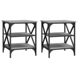 Berkfield Home Side Tables 2 pcs Grey Sonoma 40x42x50 cm Engineered Wood - Size: 40 x 42 x 50 cm - thumbnail 3