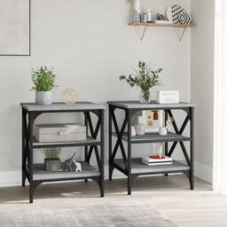 Berkfield Home Side Tables 2 pcs Grey Sonoma 40x42x50 cm Engineered Wood - Size: 40 x 42 x 50 cm - thumbnail 1