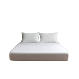 Snug City Luxury 400TC Sateen Hotel Quality Fitted Sheet 40cm Extra Deep Skirt in White - Size: Single - thumbnail 2