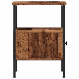Berkfield Home Durable Bedside Cabinets 2 pcs Old Wood 34x36x50 cm Engineered Wood in Brown - Size: 34 x 36 x 50 cm - thumbnail 7