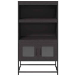 Berkfield Home Highboard Black 68x39x123 cm Steel - Size: 68 x 39 x 123 cm - thumbnail 5