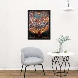 "Artery8 Wall Art Print Louis Seraphine Senlis Tree Of Life Painting Large Framed Wall Décor Art in Black - Size: W18"" x H24""" - thumbnail 2