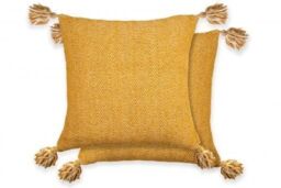 New Edge Blinds Hartley Cushion Cover in Yellow - Size: 43 cm x 43 cm