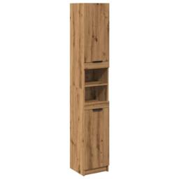 Berkfield Home Bathroom Cabinet Artisan Oak 32x34x188.5 cm Engineered Wood in Brown - thumbnail 2