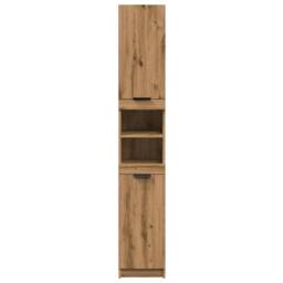 Berkfield Home Bathroom Cabinet Artisan Oak 32x34x188.5 cm Engineered Wood in Brown - thumbnail 4