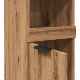 Berkfield Home Bathroom Cabinet Artisan Oak 32x34x188.5 cm Engineered Wood in Brown - thumbnail 8