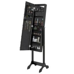Berkfield Home Free-Standing Mirror with LED Black 34x37x146 cm - Size: 34 x 37 x 146 cm - thumbnail 7