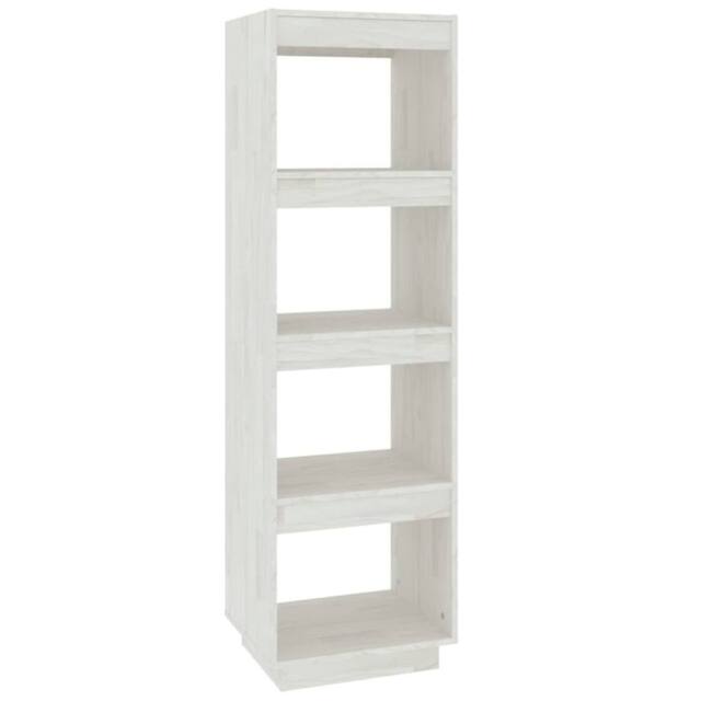 Berkfield Home Book Cabinet/Room Divider White 40x35x135 cm Solid Pinewood - Size: 40 x 35 x 135 cm - image 1