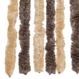 Berkfield Home Fly Curtain Dark Brown & Beige 100x200 cm Chenille - thumbnail 5