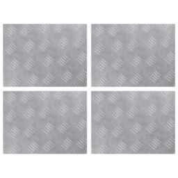 Berkfield Home Aluminium Checker Plates 4 pcs Anti-Slip 40x30 cm in Silver - Size: Medium - thumbnail 2
