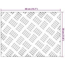 Berkfield Home Aluminium Checker Plates 4 pcs Anti-Slip 40x30 cm in Silver - Size: Medium - thumbnail 8
