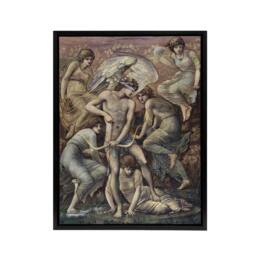 "Artery8 Cupid's Hunting Fields Framed Canvas Wall Art Print Edward Burne Jones in Brown - Size: W12"" x H16""" - thumbnail 1