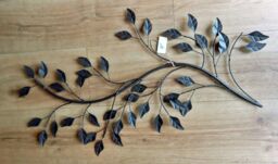 Inspirational Gifting Leaf & Branch Metal Wall Art Garden Décor in Black - thumbnail 3