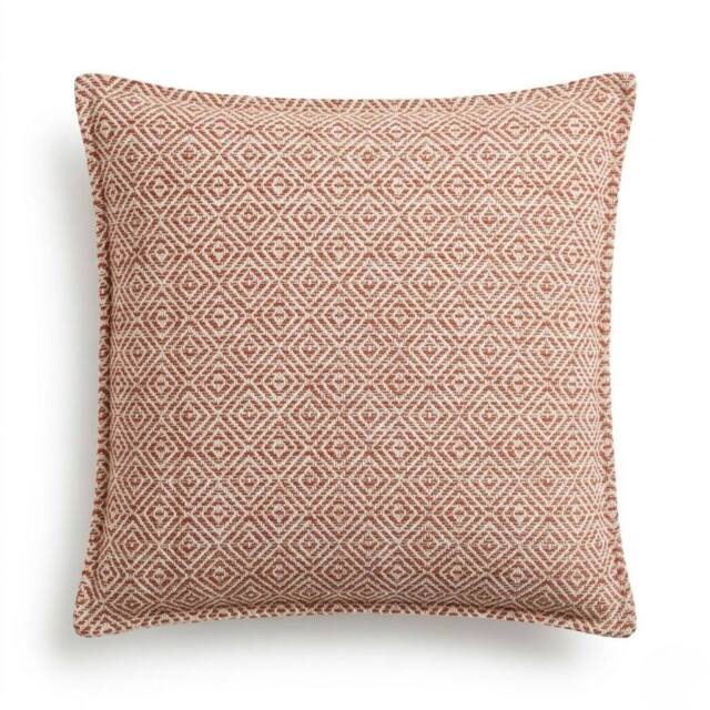 Serenityy Cushion Cover 45x45cm Burgundy Squares, Geometric Textured - Size: 45 cm x 45 cm - image 1