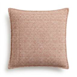 Serenityy Cushion Cover 45x45cm Burgundy Squares, Geometric Textured - Size: 45 cm x 45 cm