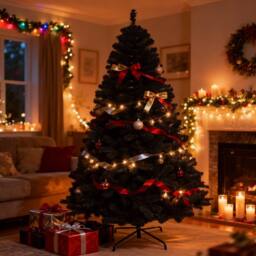Shatchi 12FT Black Alaskan Pine Christmas Tree - thumbnail 9