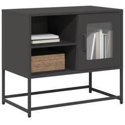 Berkfield Home TV Cabinet Black 68x39x60.5 cm Steel - thumbnail 2