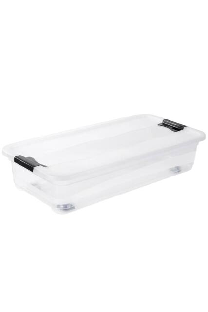 Keeeper Crystal Box 33 Litre with Lid & Caster Wheels - Transparent in Clear - image 1