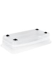 Keeeper Crystal Box 33 Litre with Lid & Caster Wheels - Transparent in Clear - thumbnail 3