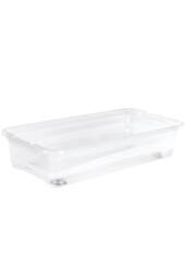 Keeeper Crystal Box 33 Litre with Lid & Caster Wheels - Transparent in Clear - thumbnail 2